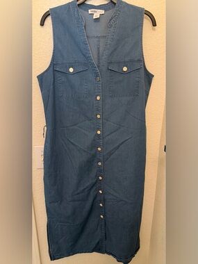 White House Black Market Light Blue Denim Dress